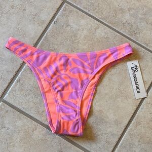 No Boundaries Vibrant Orange and Purple Cheeky Bikini Bottom